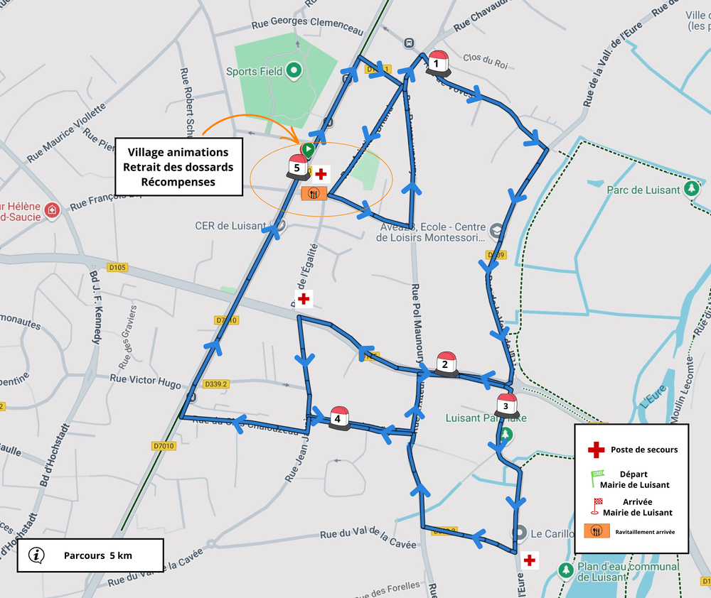 Parcours 5 km Allure Challenge 2026